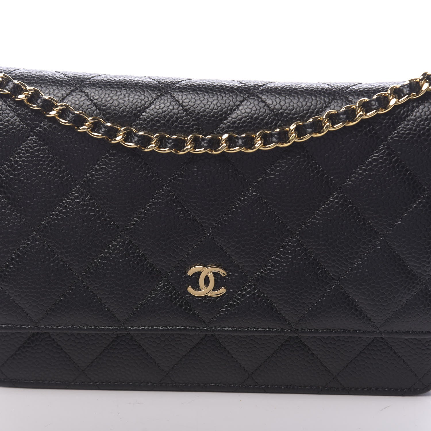 Chanel Caviar Quilted Wallet On Chain WOC Black 9 of 12