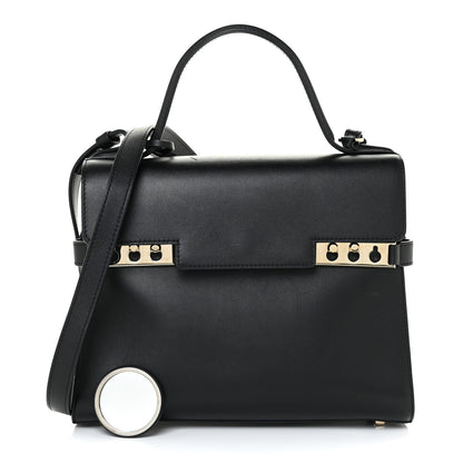 Delvaux Calfskin MM Tempete Satchel Black 1 of 22