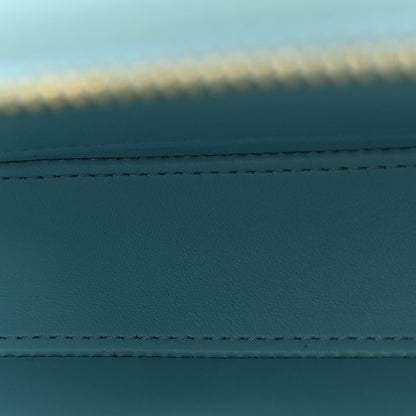Celine Shiny Calfskin Medium Tilly Triomphe Shoulder Bag Light Blue 5 of 9