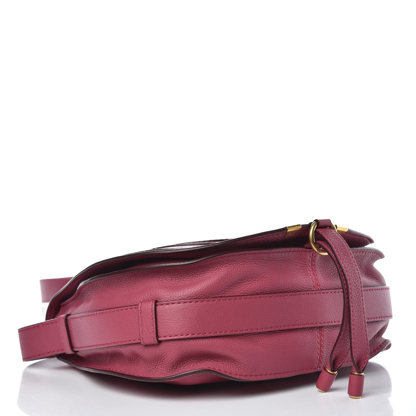 Grained Calfskin Medium Marcie Saddle Bag Dreamy Pink