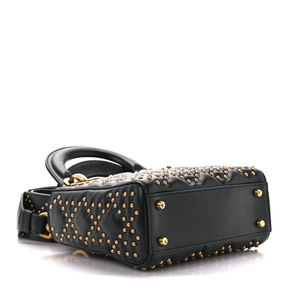 Christian Dior Lambskin Studded Mini Supple Lady Dior Black 4 of 11