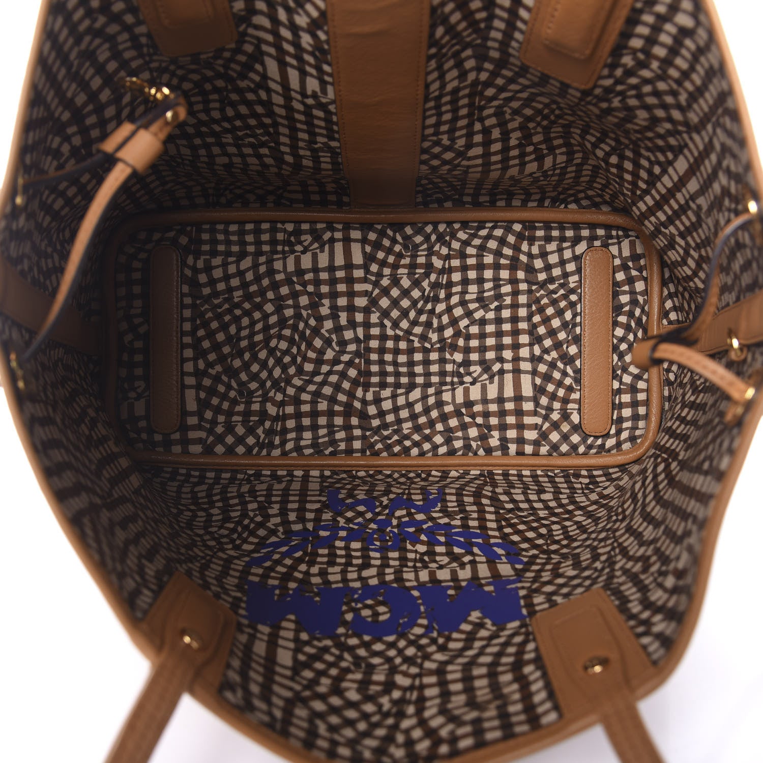 MCM Visetos Medium Liz Reversible Shopper Tote Cognac 6 of 16