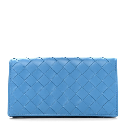 Bottega Veneta Nappa Intrecciato Continental Flap Wallet Swimming Pool 1 of 7