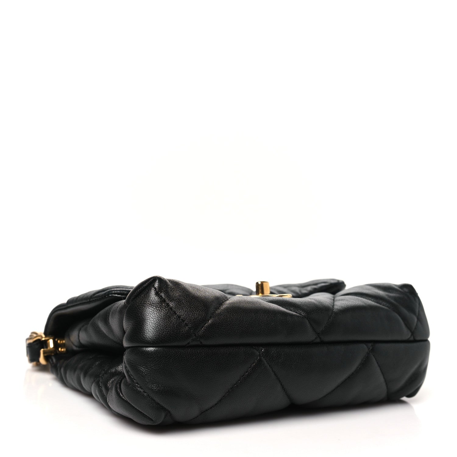 Chanel Lambskin Quilted Small Chain Top Handle Flap Black 4 of 11