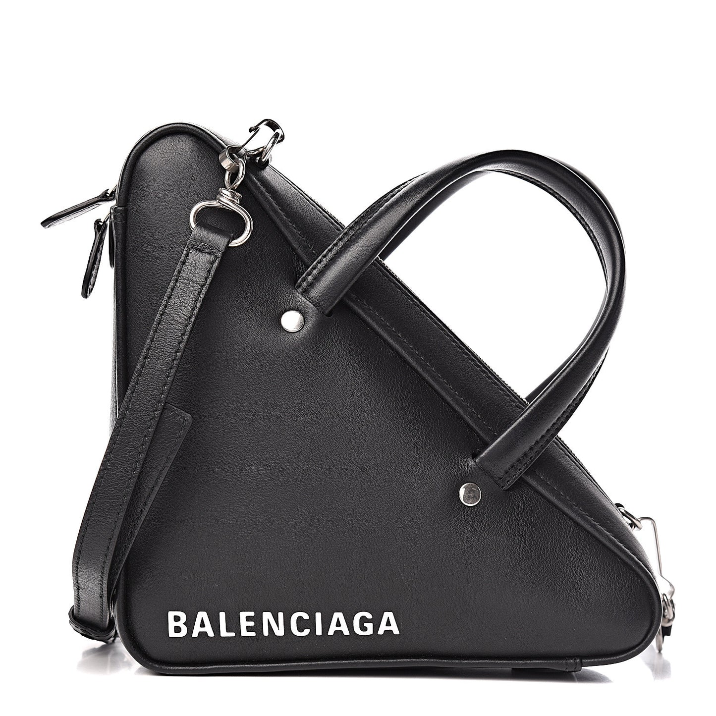 Calfskin XS Triangle Duffle Black