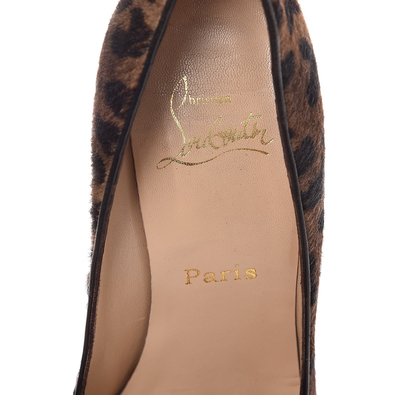 Christian Louboutin Pony Hair Leopard Print Platform Pumps 39 9 of 10