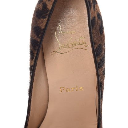Christian Louboutin Pony Hair Leopard Print Platform Pumps 39 9 of 10