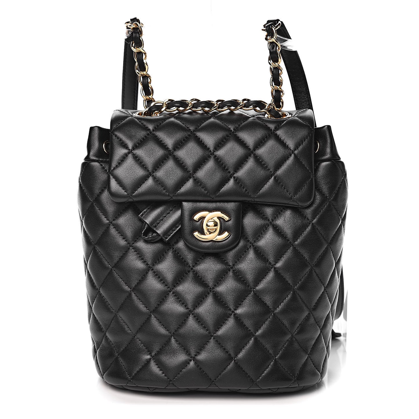 Lambskin Quilted Mini Urban Spirit Backpack Black
