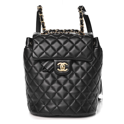 Chanel Lambskin Quilted Mini Urban Spirit Backpack Black 1 of 12