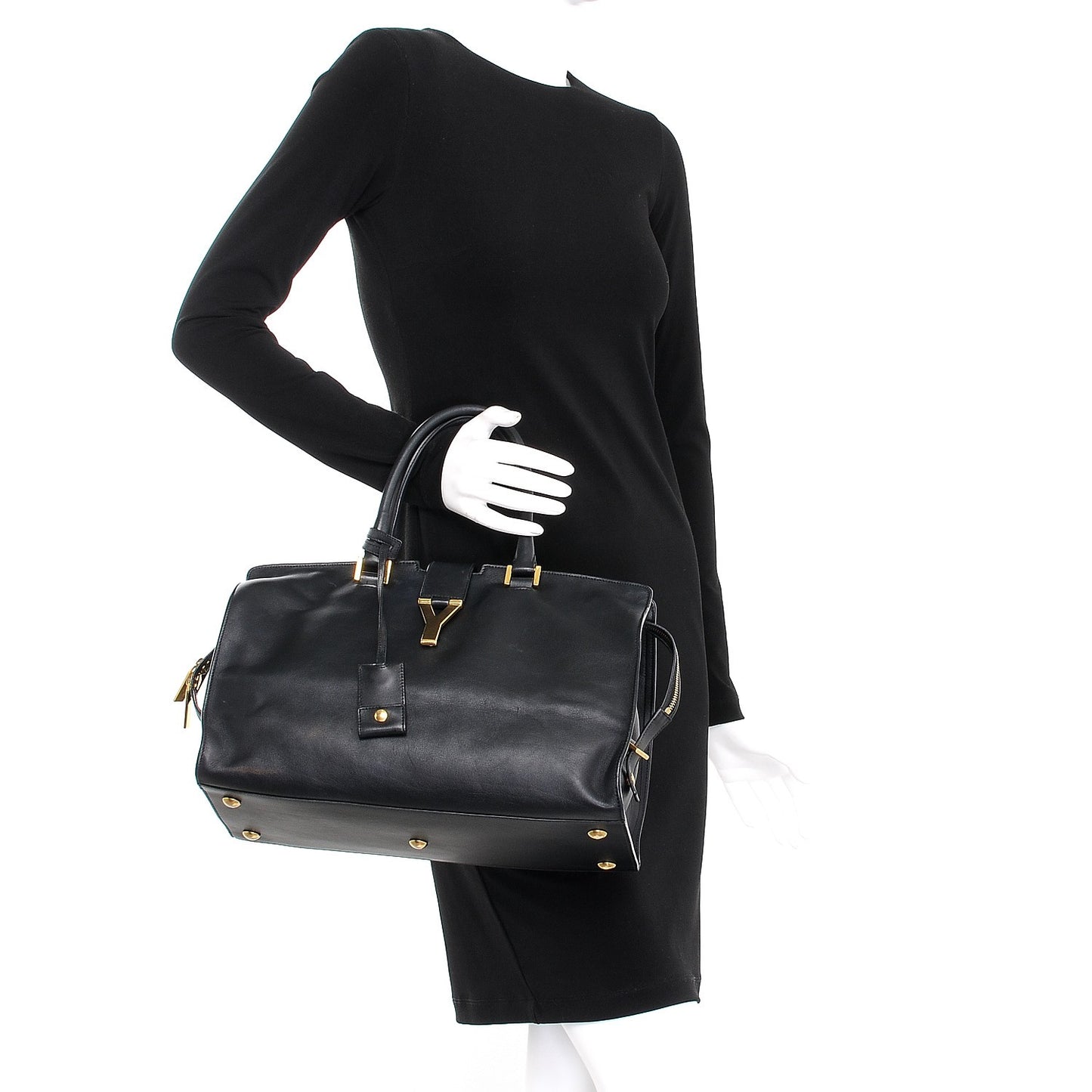 Calfskin Medium Classic Y Cabas Black
