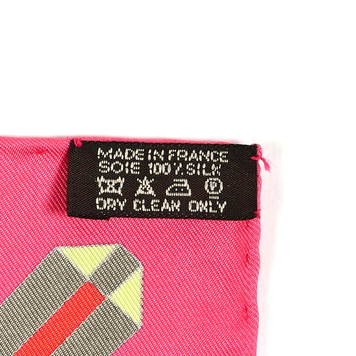 Silk Les Trophees Scarf 90 Rose Vif Rouge Turquoise