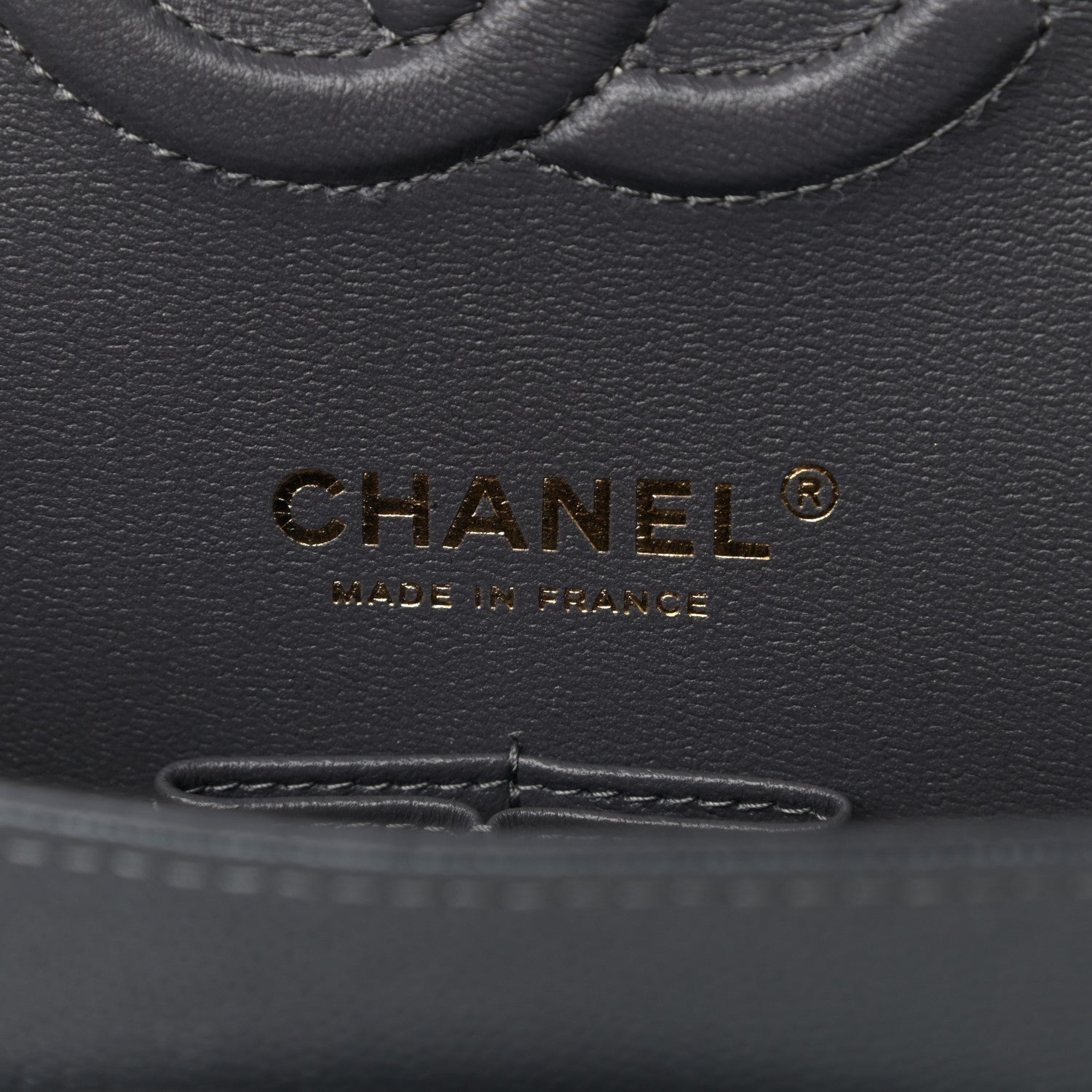 Chanel Caviar Quilted Medium Double Flap Dark Grey 5 of 8