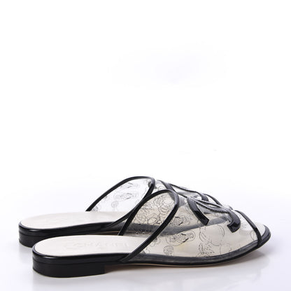 Chanel PVC Fantasy Patent CC Mules 37.5 Black 4 of 11