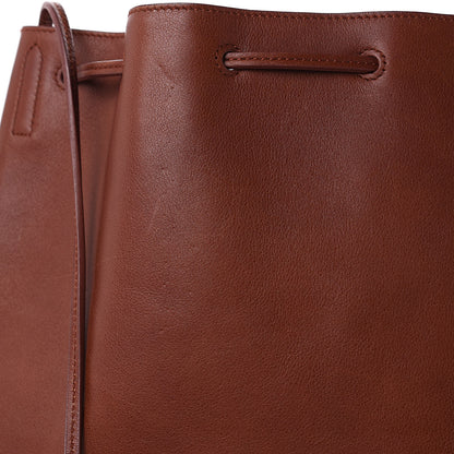 Saint Laurent Calfskin Medium Jen Flat Bucket Bag Brown 11 of 11