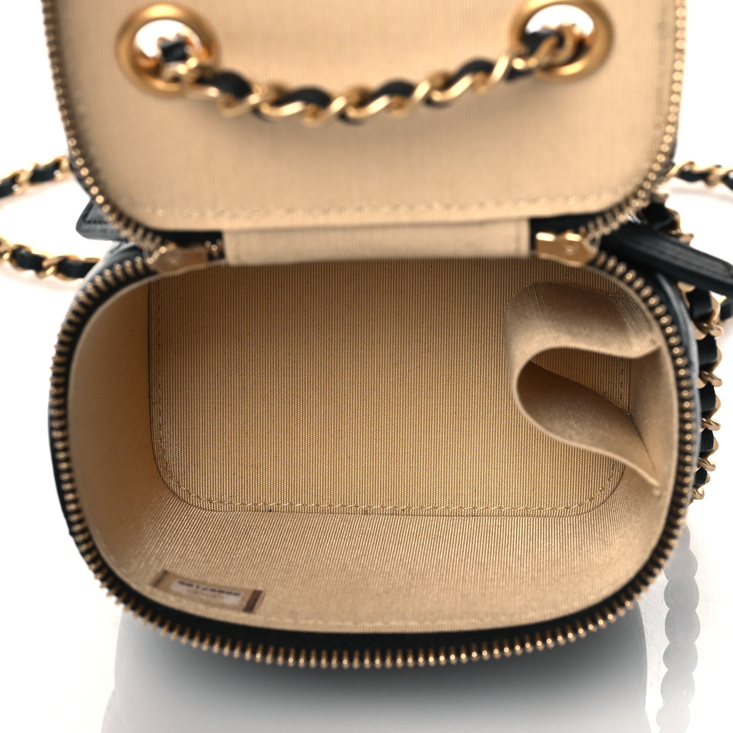 Chanel Lambskin Quilted Mini Pearl Crush Vanity Case With Chain Black 5 of 11