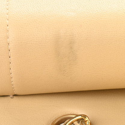 Chanel Lambskin Quilted Medium Double Flap Beige 15 of 17