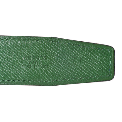 Hermes Courchevel 32mm Belt Strap 74 Vert Clair Bleu France 7 of 7