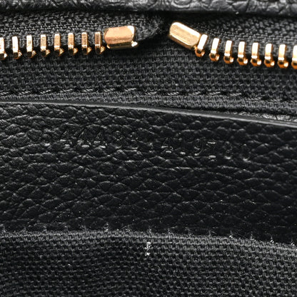 Alexander McQueen Pebbled Calfskin Small Skull Padlock Zip Around Tote Black 7 of 13