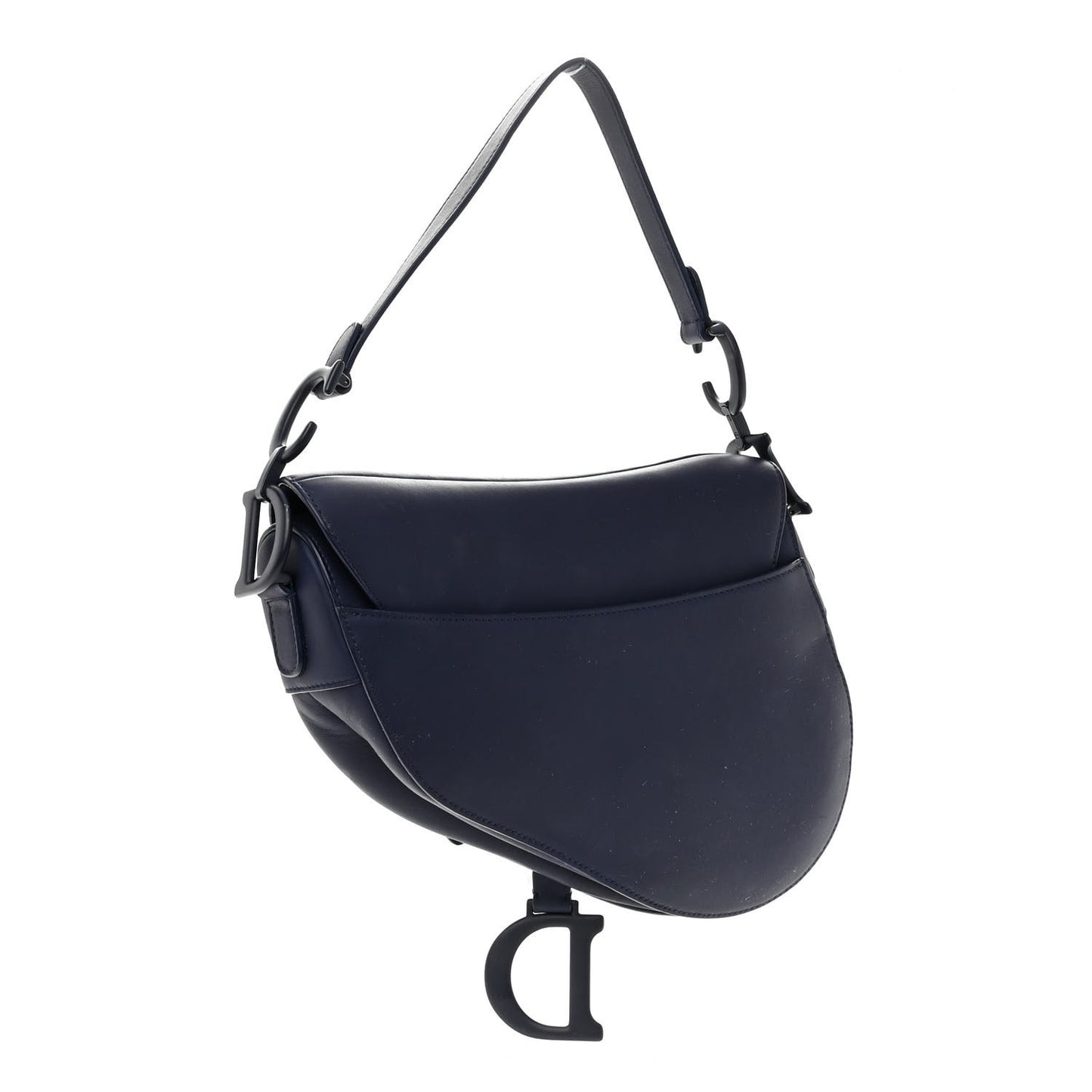 Ultra Matte Calfskin Saddle Bag Blue
