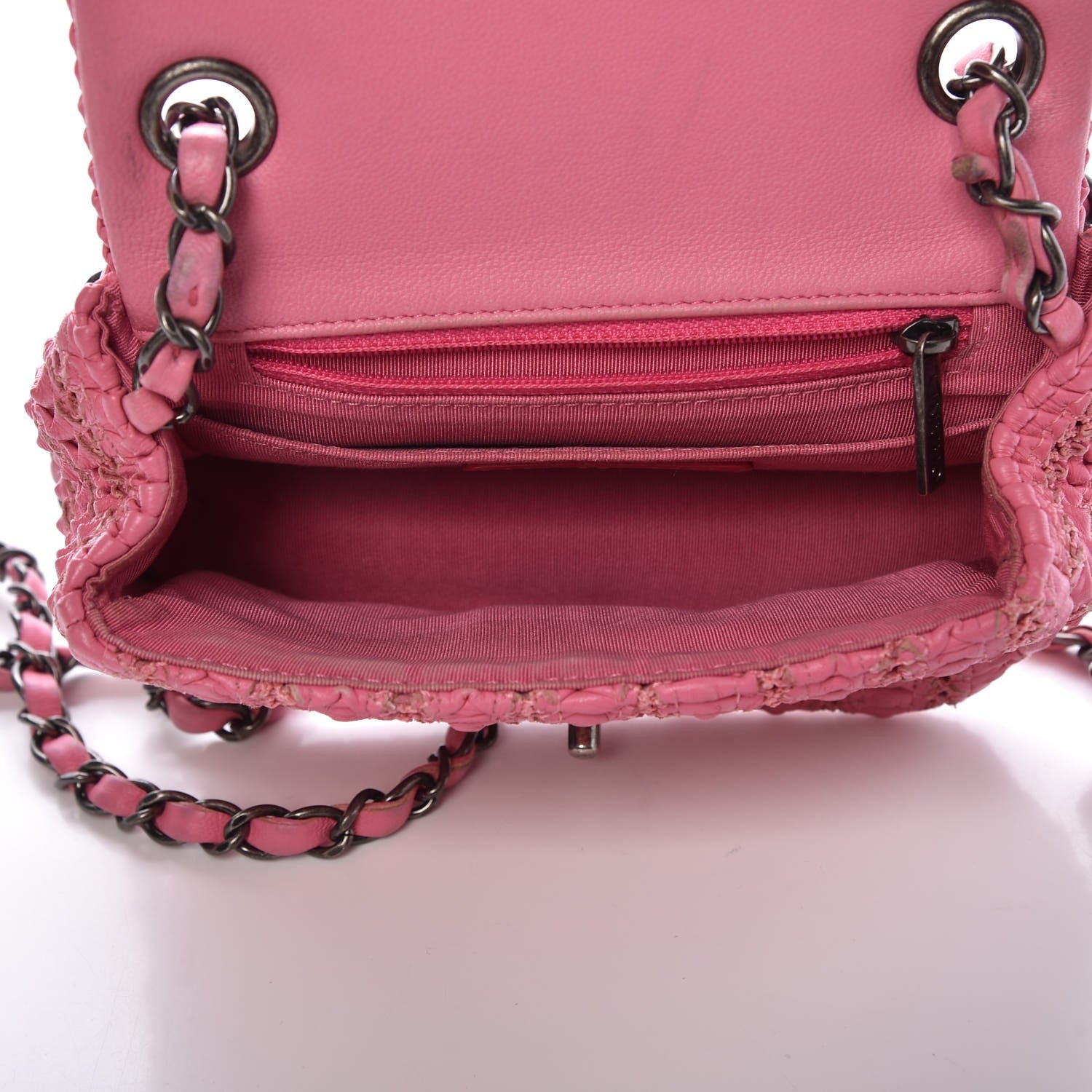 Chanel Lambskin Embroidered Mini Flap Pink 5 of 10