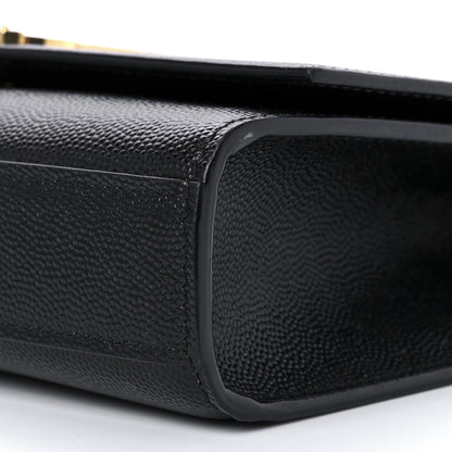 Saint Laurent Grain De Poudre Small Monogram Kate Satchel Black 10 of 10