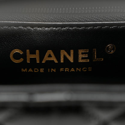 Chanel Shiny Aged Calfskin Quilted Nano Kelly Shopper Black 6 of 10