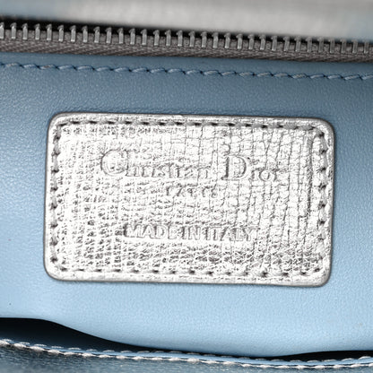 Christian Dior Metallic Grained Calfskin Cannage Small Lucky Badges My Lady Dior Silver 5 of 11