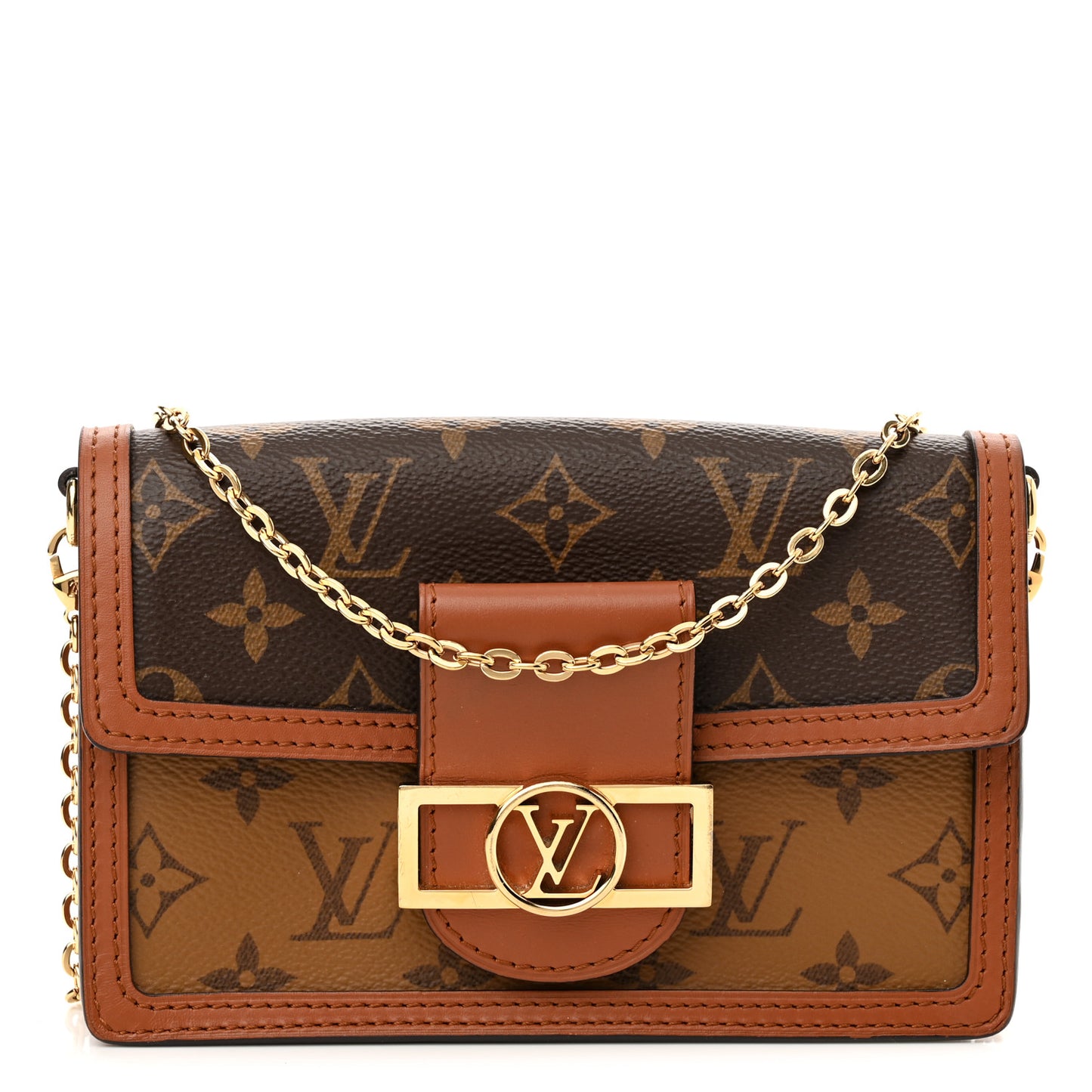 Reverse Monogram Dauphine Chain Wallet
