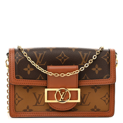 Louis Vuitton Reverse Monogram Dauphine Chain Wallet 1 of 9