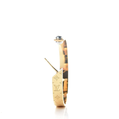 Louis Vuitton Nanogram Hoop Earrings Gold 6 of 6