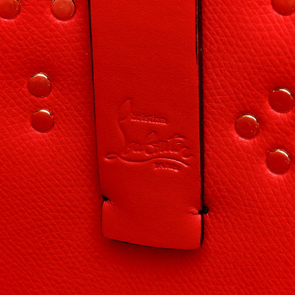 Christian Louboutin Calfskin Empire Spike Studded East West Cabata Tote Black Gold 6 of 8