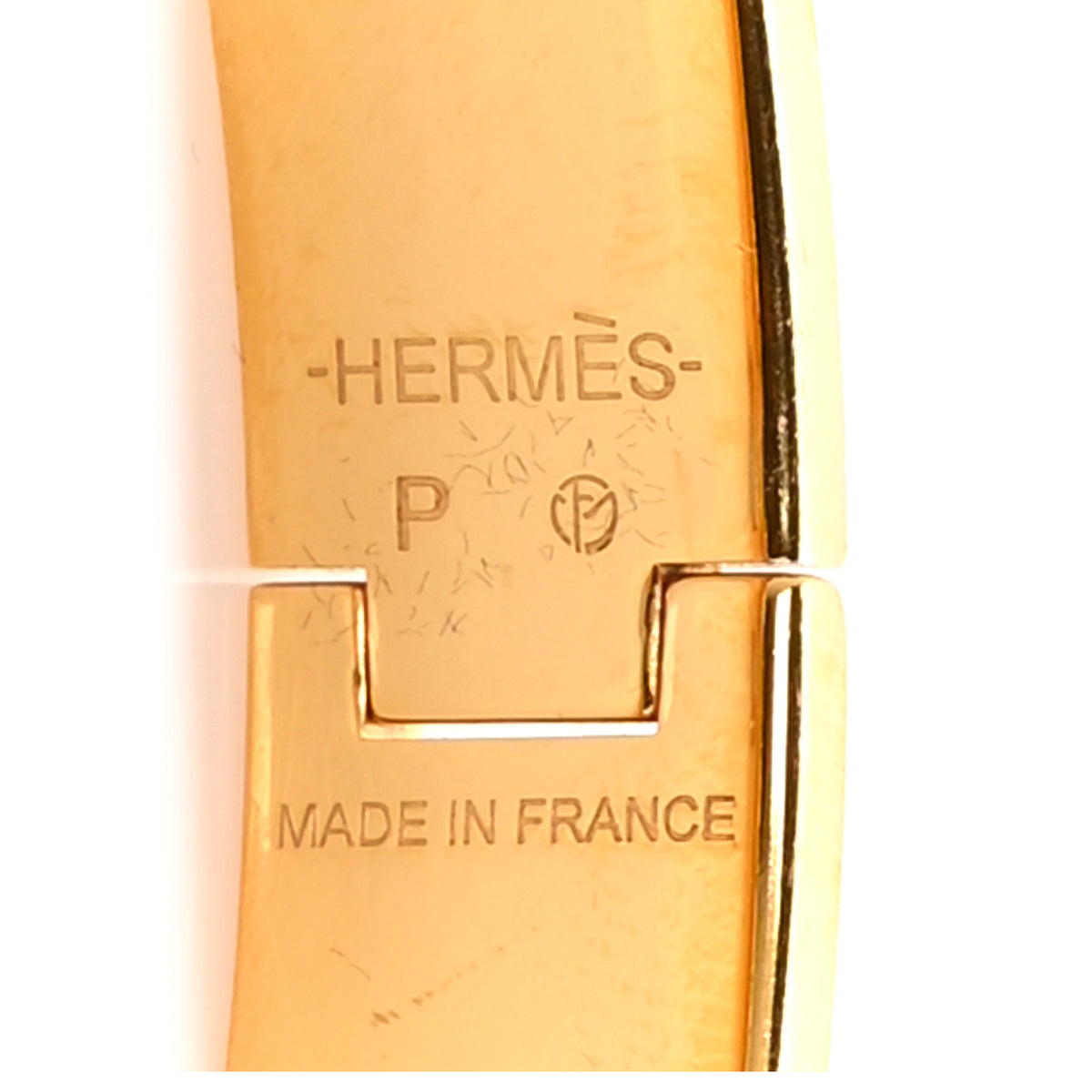 Enamel Narrow Clic Clac H Bracelet PM White