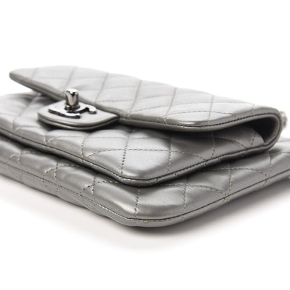 Chanel Metallic Calfskin Quilted Daily Zip Crossbody Silver 7 of 12