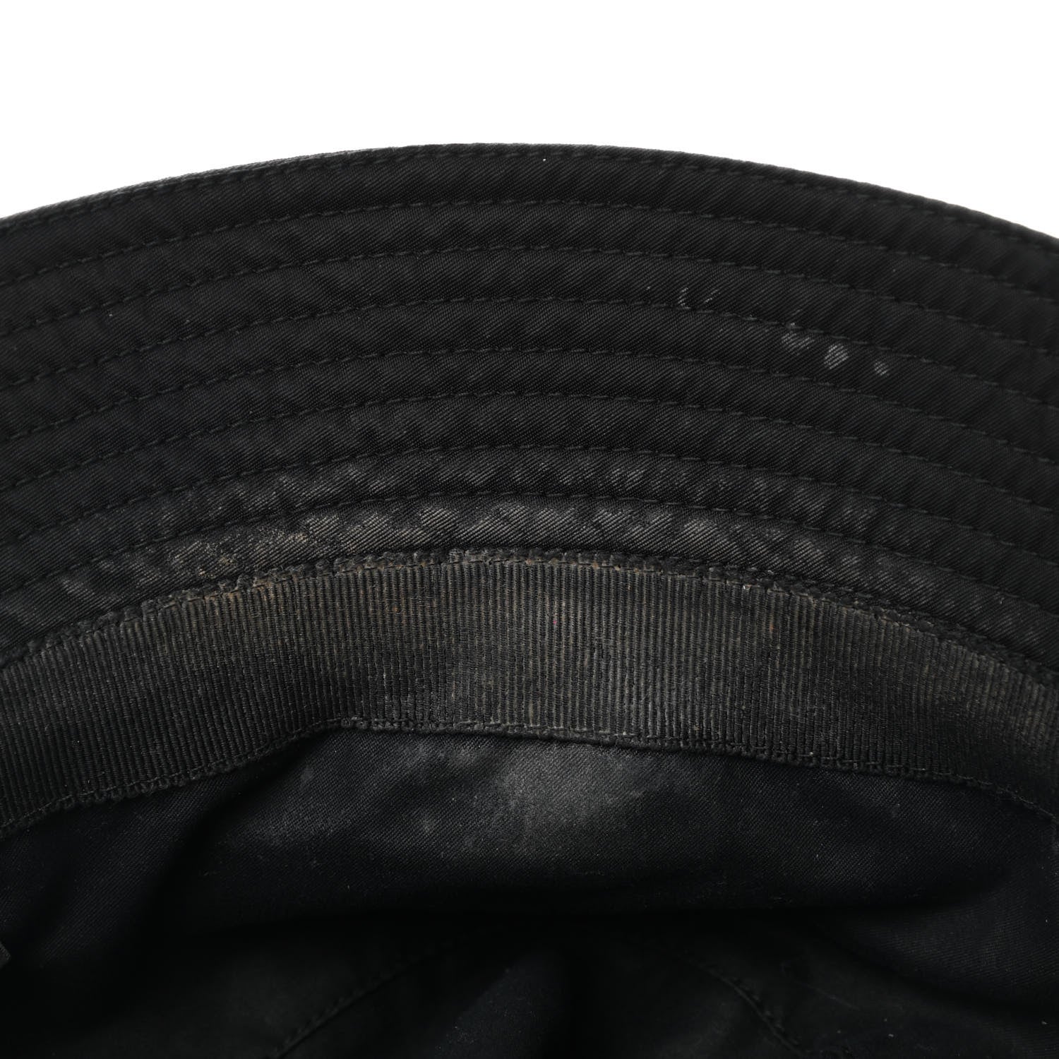 Prada Re-Nylon Metal Triangle Logo Womens Bucket Hat M Black 8 of 9