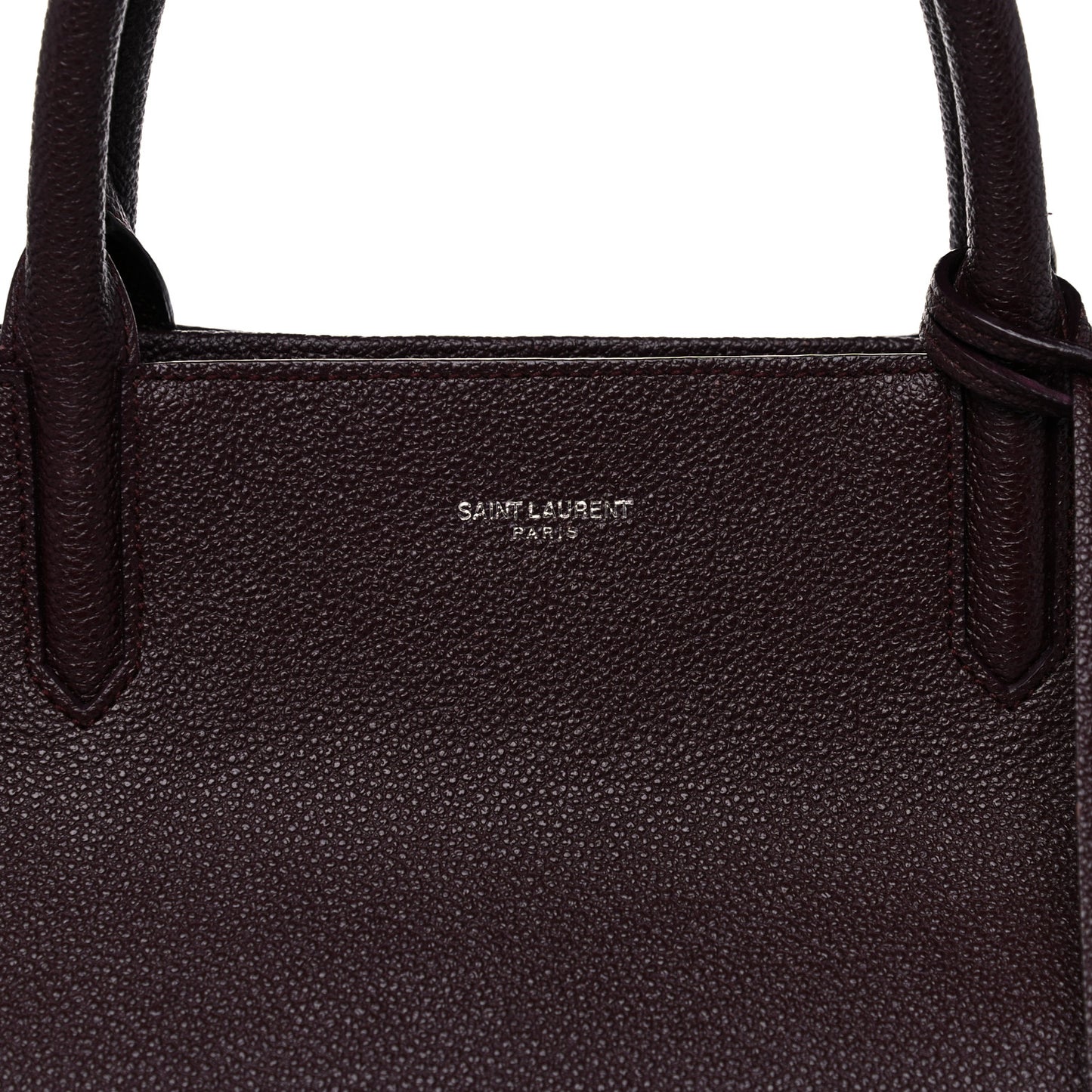 Grained Calfskin Medium Cabas Rive Gauche Amaranto