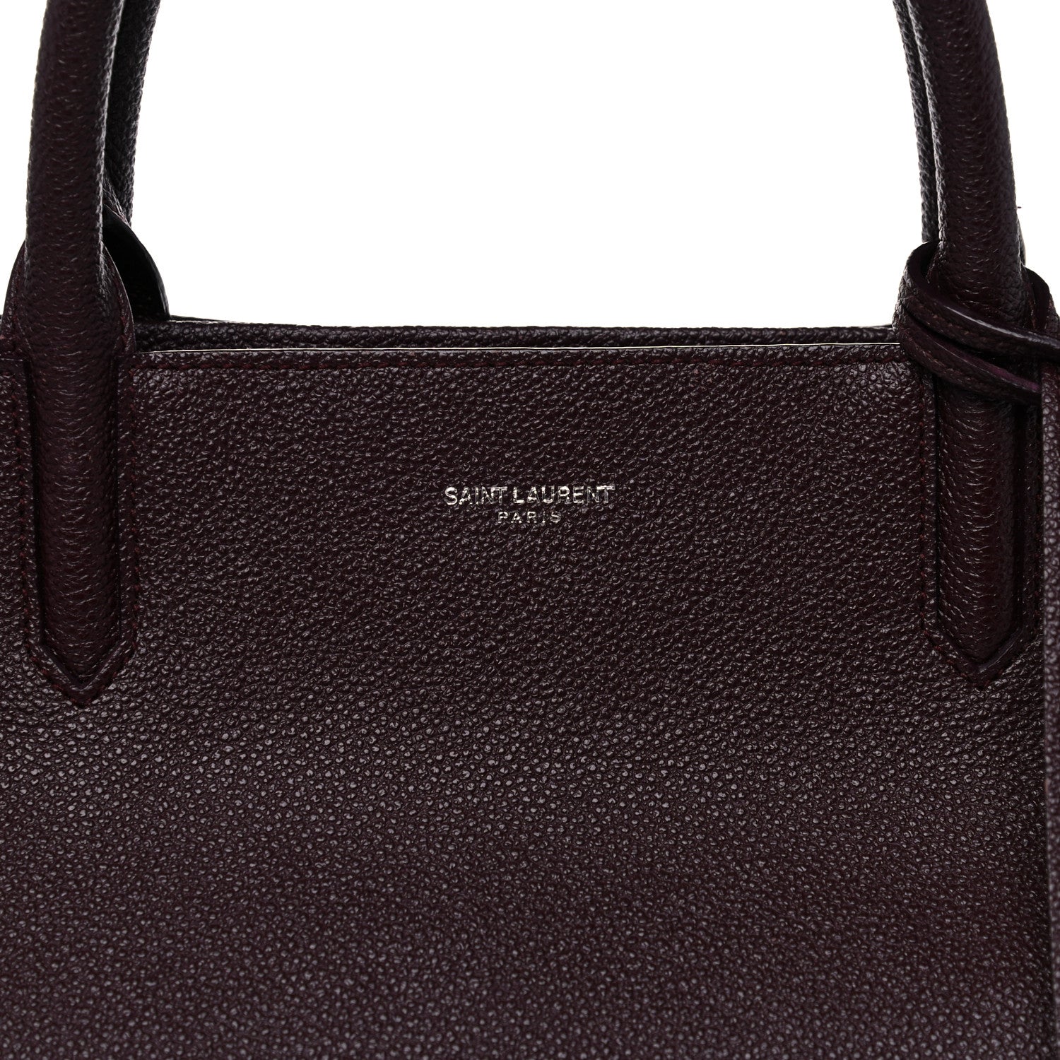 Saint Laurent Grained Calfskin Medium Cabas Rive Gauche Amaranto 12 of 29