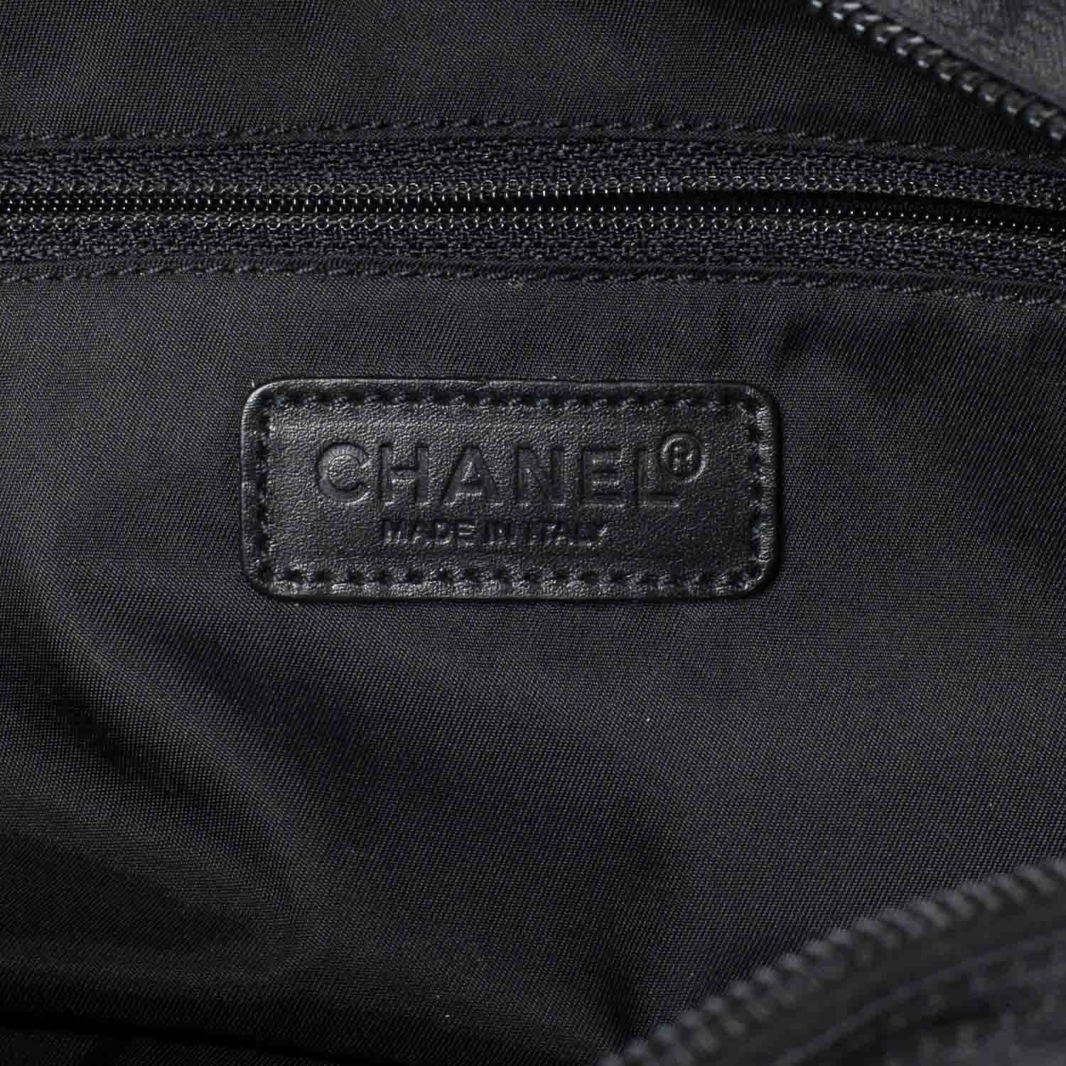 Chanel Nylon Travel Bowler Black 7 of 10