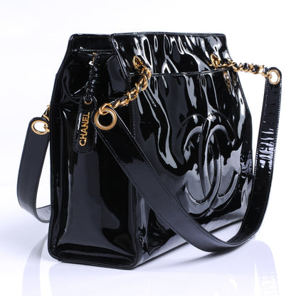 Chanel Patent CC Shoulder Bag Black 3 of 8