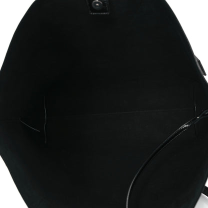 Saint Laurent Textured Patent Large Shopping Tote Black 6 of 11