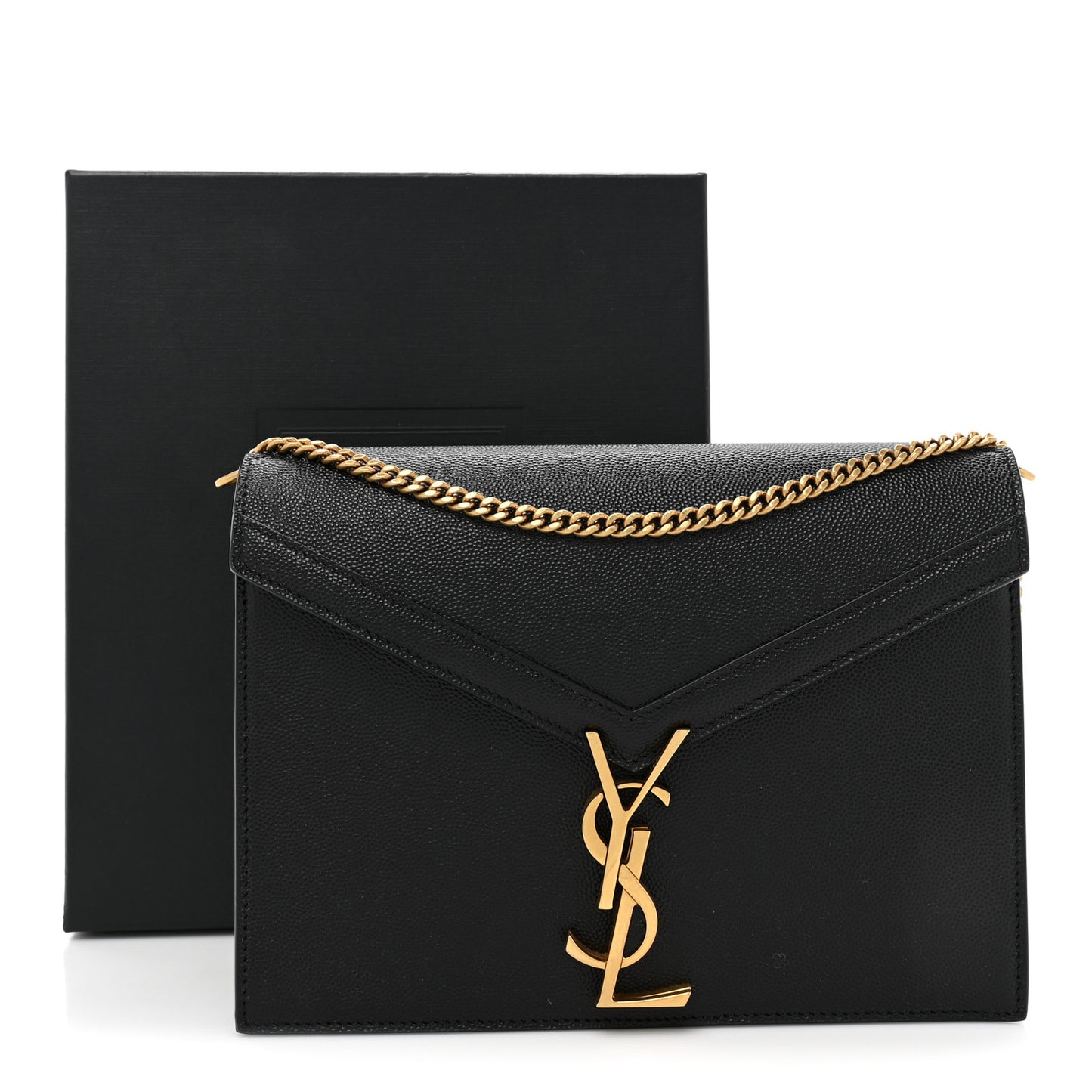 Grain De Poudre Monogram Cassandra Clasp Bag Black