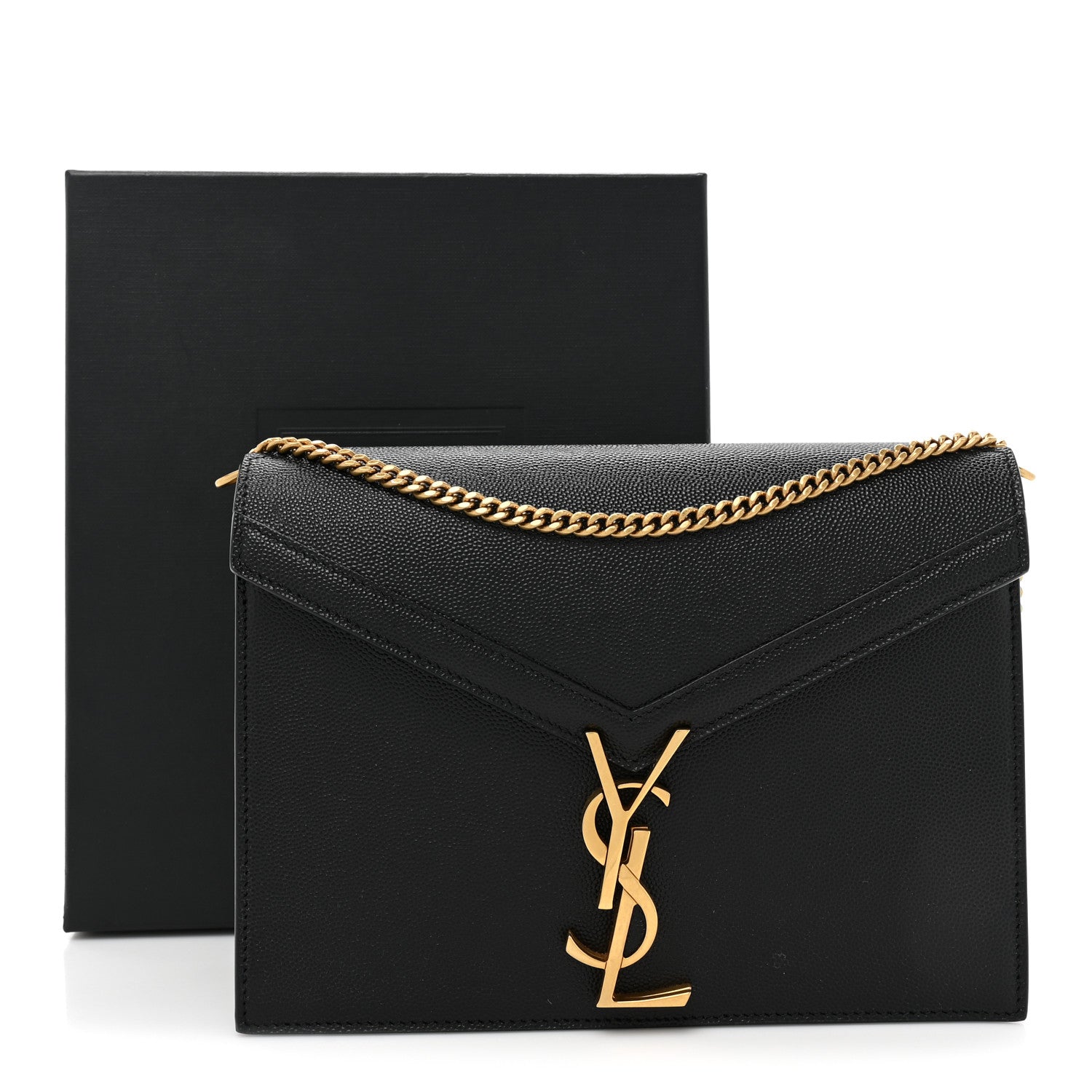 Saint Laurent Grain De Poudre Monogram Cassandra Clasp Bag Black 13 of 13
