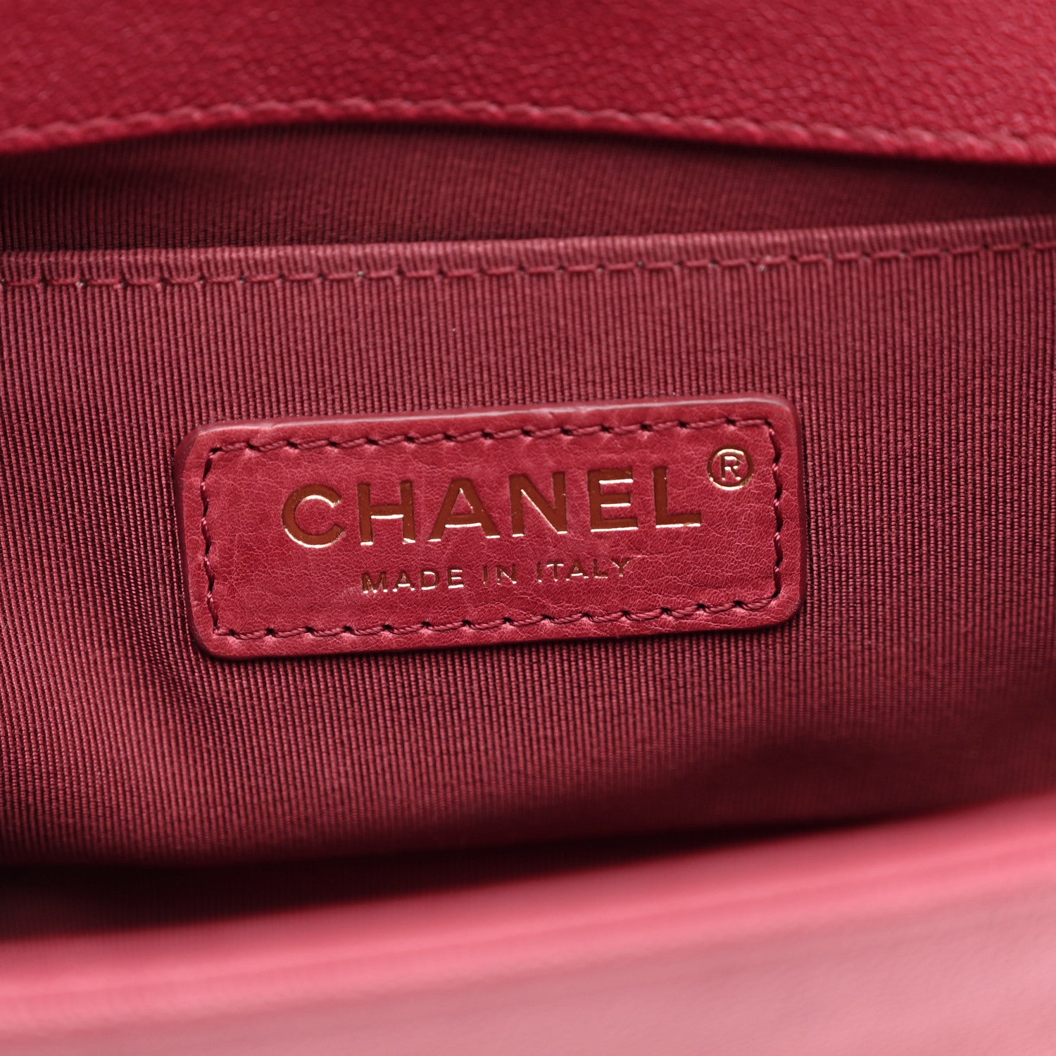 Chanel Caviar Chevron Quilted Small Boy Flap Dark Pink 6 of 10