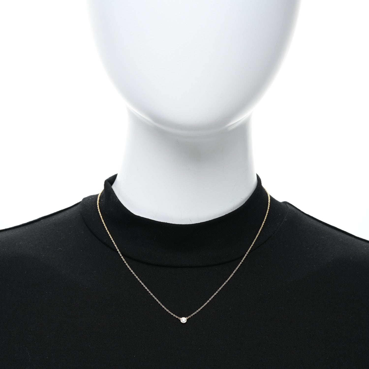 Tiffany 18K Yellow Gold Diamond .12ct Elsa Peretti Diamonds by the Yard Pendant Necklace 2 of 4