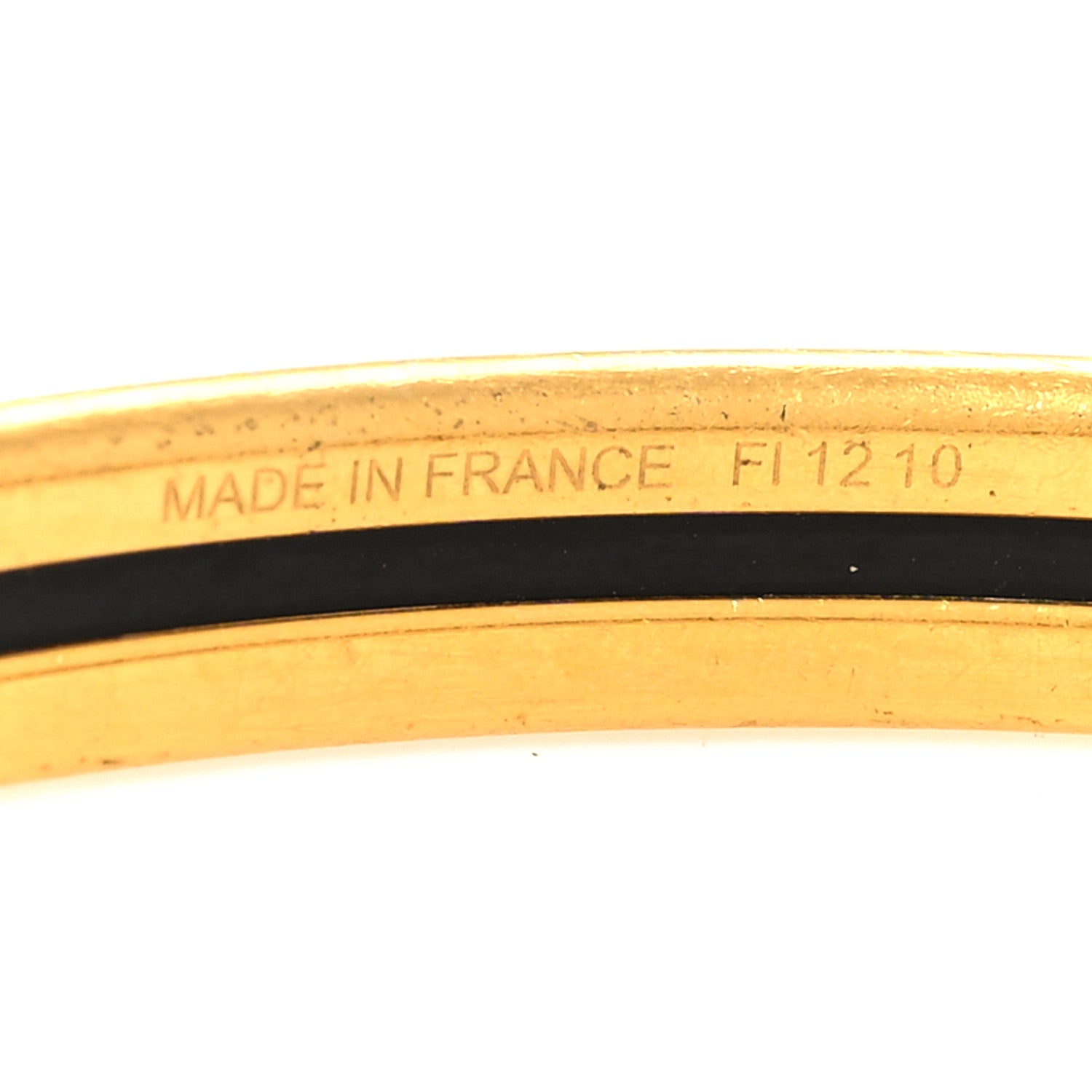 Hermes Enamel Printed Extra Narrow Bracelet 65 White 4 of 4