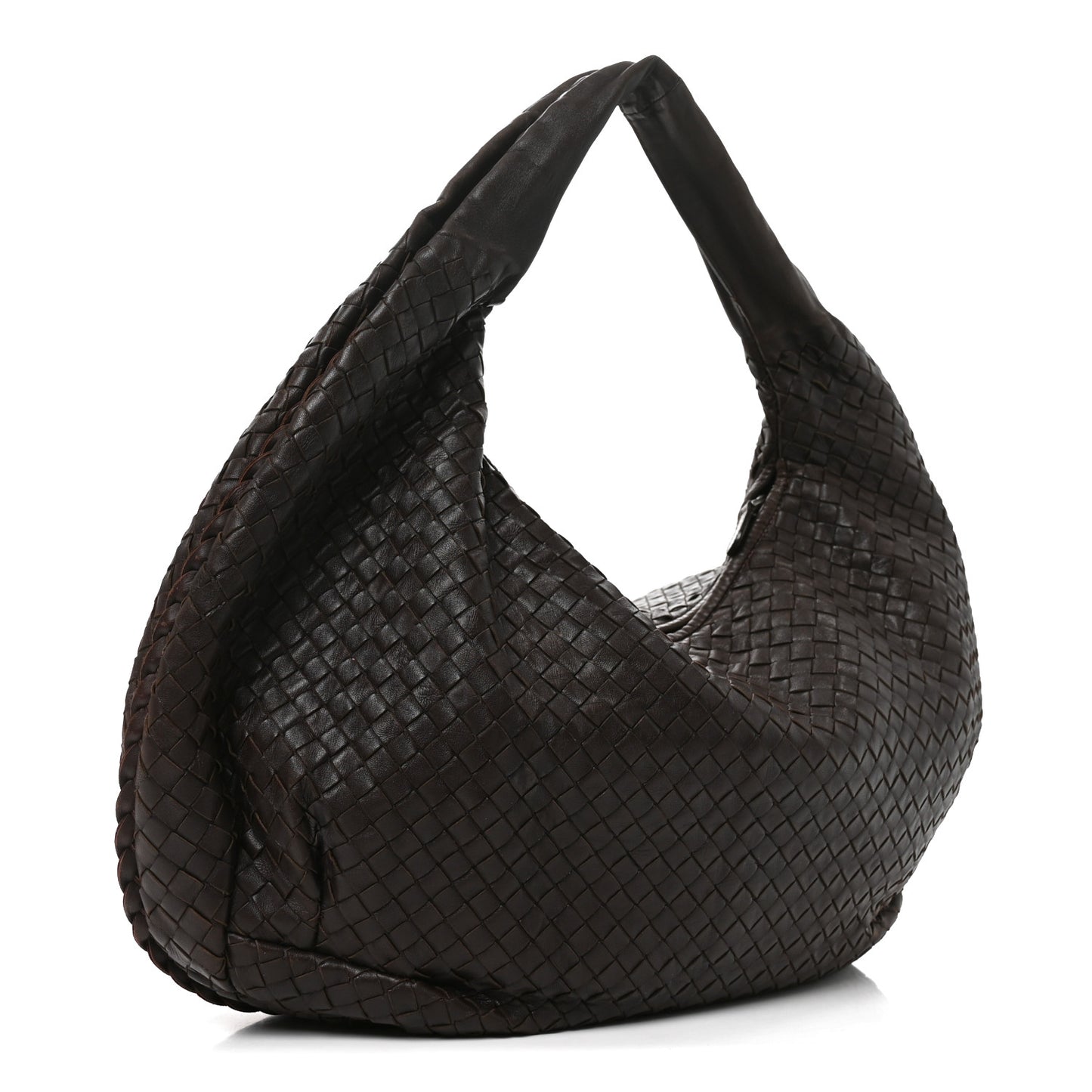 Nappa Intrecciato Large Belly Veneta Hobo Ebano