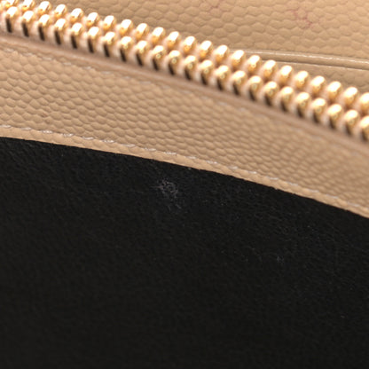 Saint Laurent Grain De Poudre Matelasse Chevron Monogram Chain Wallet Nude Powder 11 of 11