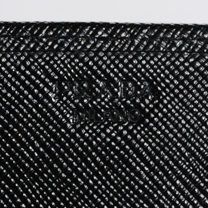 Prada Saffiano Metal Continental Flap Wallet Nero Black 6 of 9