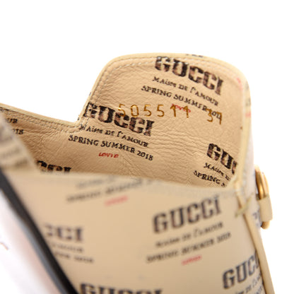 Gucci Calfskin Stamp Print Womens Princetown Slippers 37 Soy Black 10 of 11