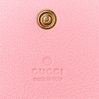 Gucci Wonka Grain Calfskin Diana Card Case Wallet Wild Rose 5 of 6
