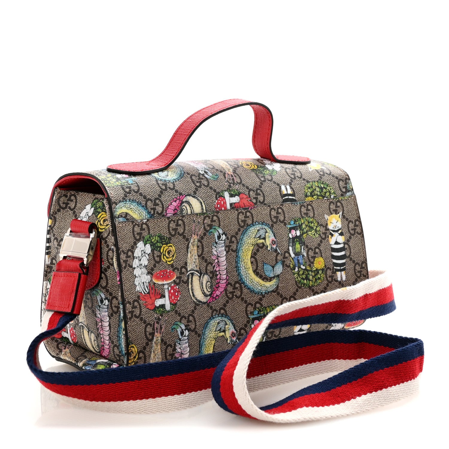 Gucci GG Supreme Monogram Childrens Bugs Print Shoulder Bag Multicolor 3 of 10